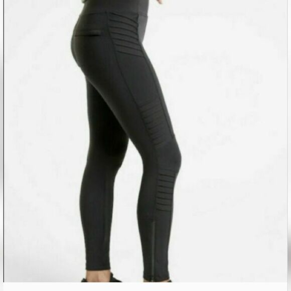 Athleta Delancey Moto High Rise Tights / Leggings Size XXS NWT - Picture 2 of 4